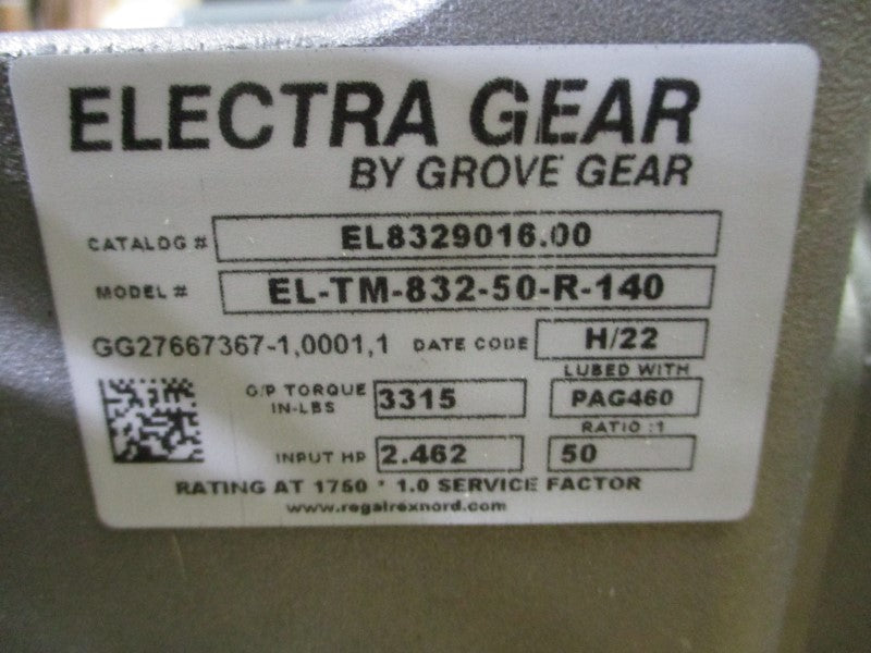 ELECTRA GEAR EL8329016.00 C145T17FC38E 105606100DQF 230/460V 5.8/2.9A NSNP