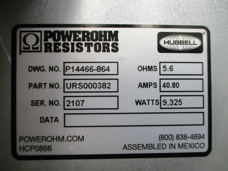 POWEROHM RESISTORS URS000382 P14466-864 40.80A NSNP