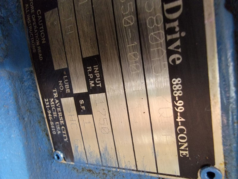 CONE DRIVE CFM0VS80A557Q6A W/ WEG 01518ES3EBM254T 208-230/460V 41.6-37.6/18.8A NSNP