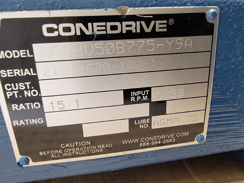 CONE DRIVE WFSHV50B775-Y9A NSMP