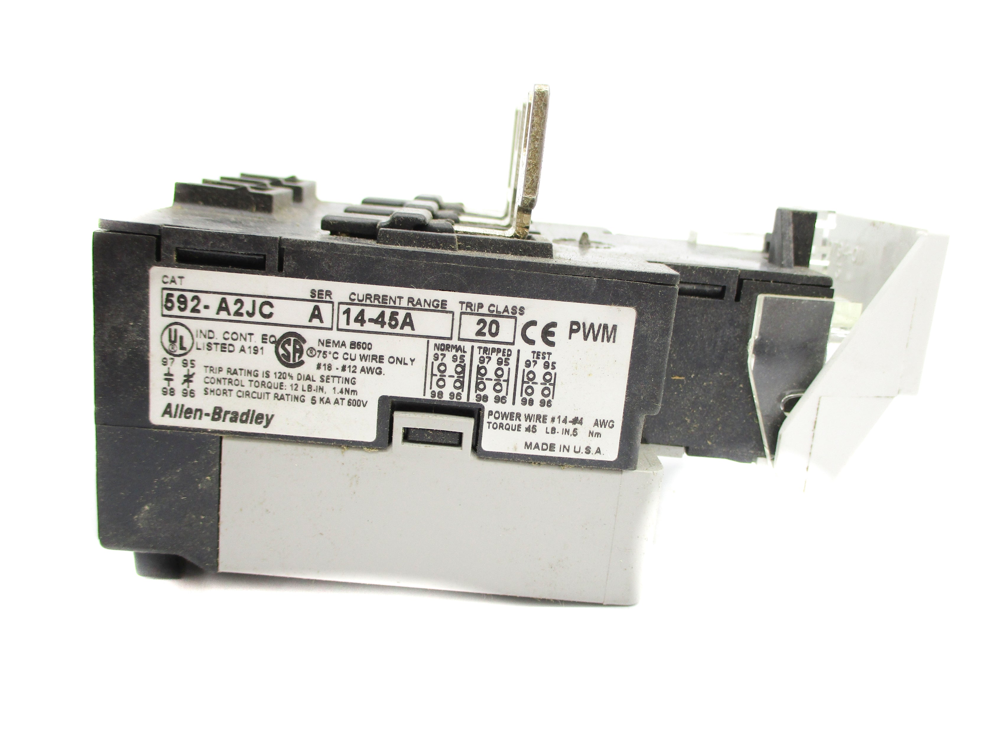 ALLEN BRADLEY 592-A2JC SER. A 14-45A (BR/WH) NSMP