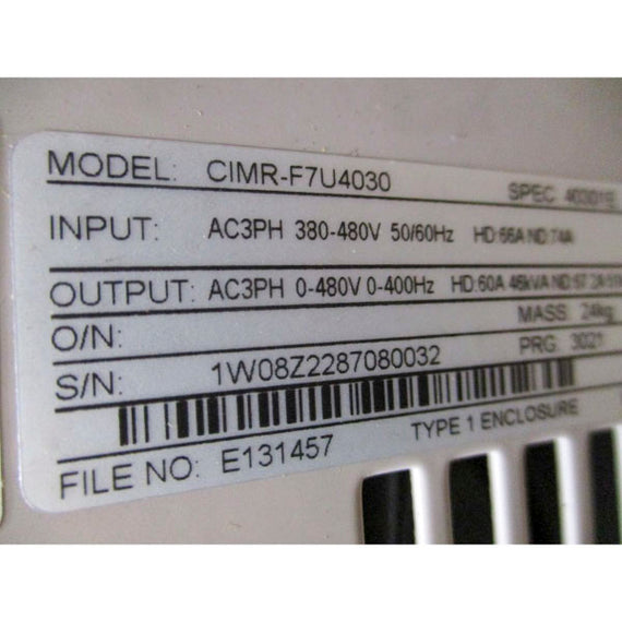 YASKAWA CIMR-F7U4030 380-480VAC 66A NSMP