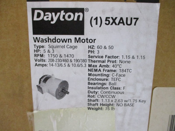 DAYTON 5XAU7 208-230/460V 14-13/6.5A NSMP