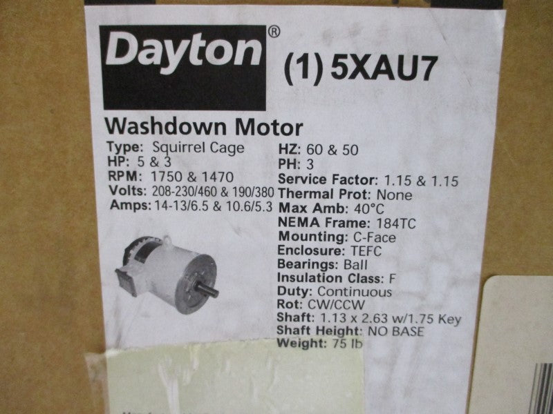 DAYTON 5XAU7 208-230/460V 14-13/6.5A NSMP