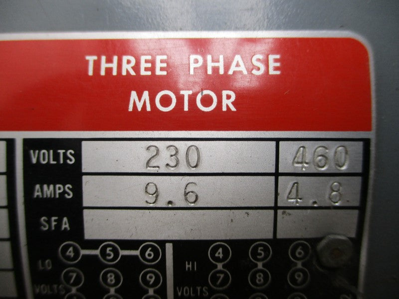 DAYTON 3N569 230/460V 9.6/4.8A NSMP