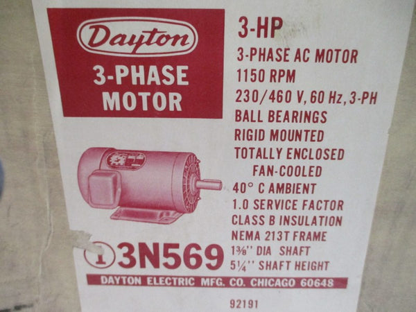 DAYTON 3N569 230/460V 9.6/4.8A NSMP