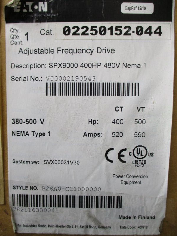 EATON SPX9000 P28A0-C21000000 520/590A NSMP