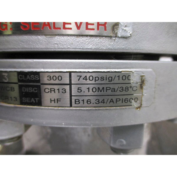 KITZ GATE VALVE WCB B16.34/API600 300SCLS CR13 DN80 740PSI 3" NSNP
