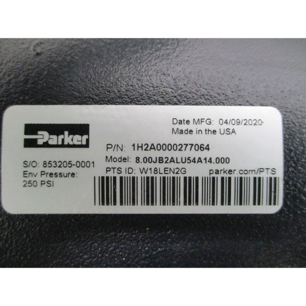 PARKER 1H2A0000277064 8.00JB2ALU54A14.000 250PSI NSNP