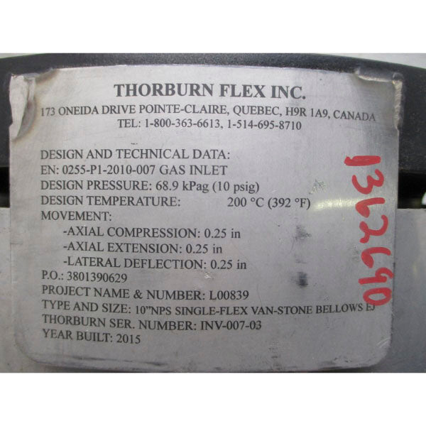 THORBURN FLEX 0255-P1-2010-007 L00839 10PSI 10" NSNP