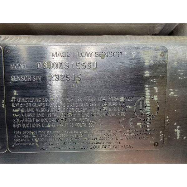 MICRO MOTION DS300S155SU 275PSI UNMP