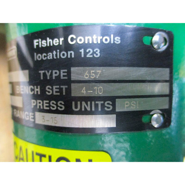 FISHER CONTROLS TYPE 657 SIZE 30 22 3-15PSI 30" NSNP