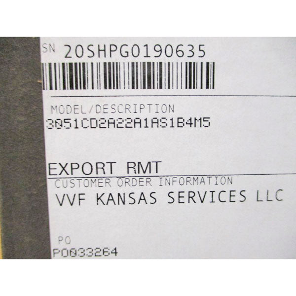 ROSEMOUNT 3051CD2A22A1AS1B4M5 10.5-42.4VDC 275PSI NSMP