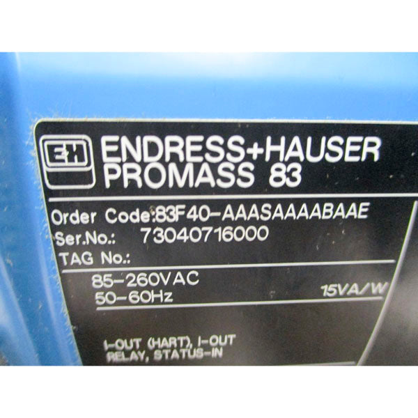 ENDRESS+HAUSER 83F40-AAASAAAABAAE 85-260VAC NSMP