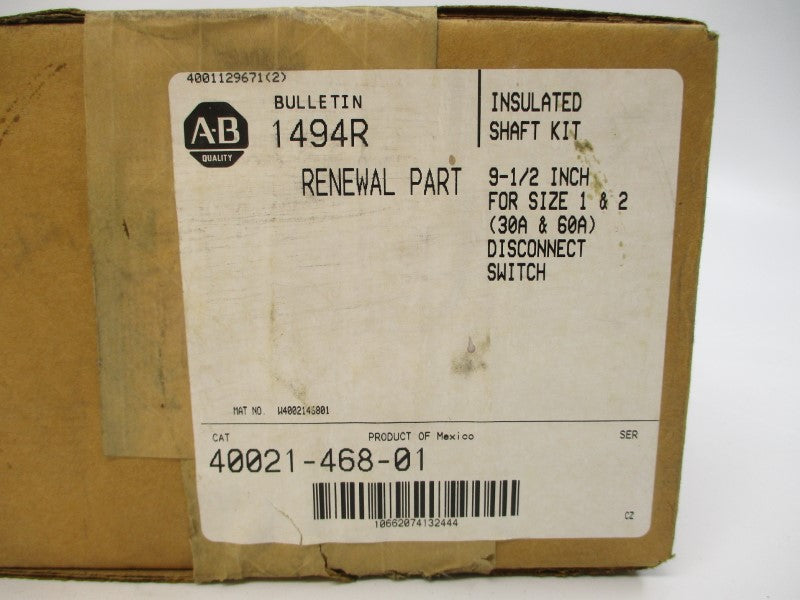 ALLEN BRADLEY 40021-468-01 9-1/2" (BR/WH) NSFS