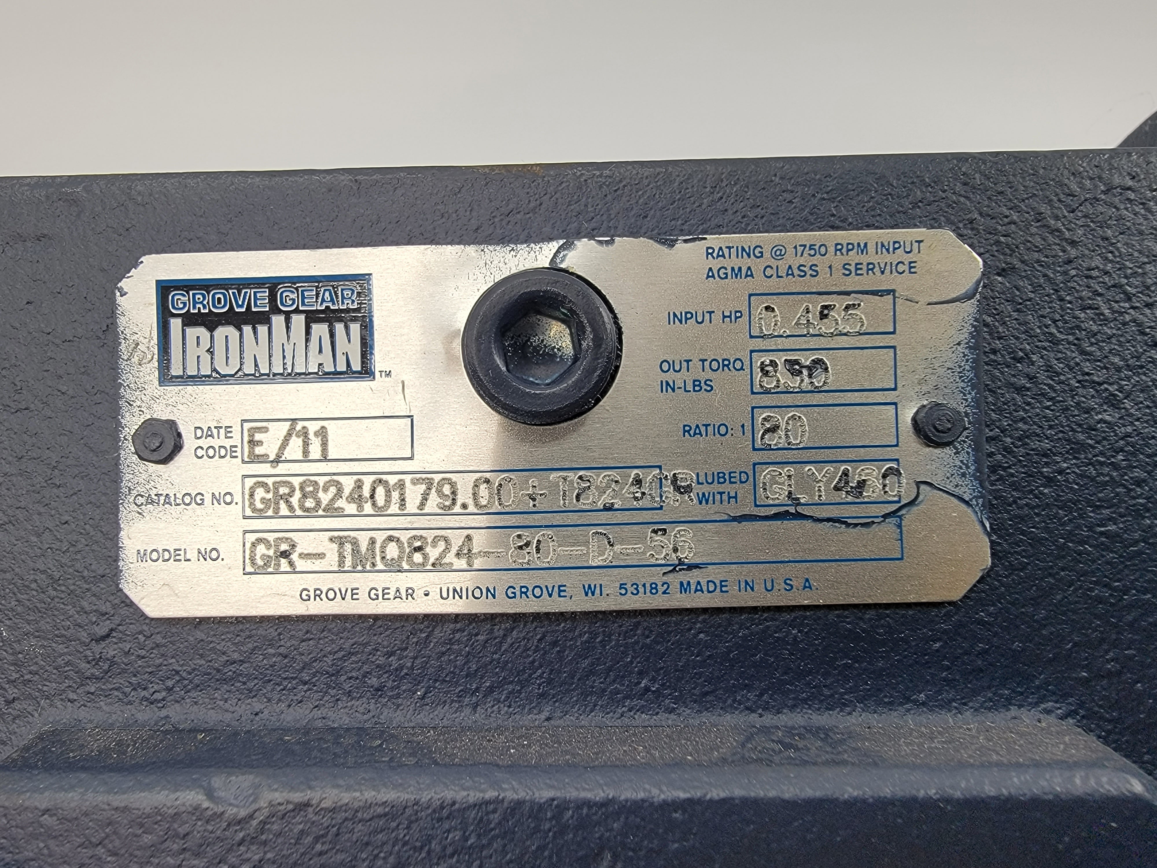 GROVE GEAR GR8240179.00+T824GR GR-TMQ824-80-D-56 NSNP