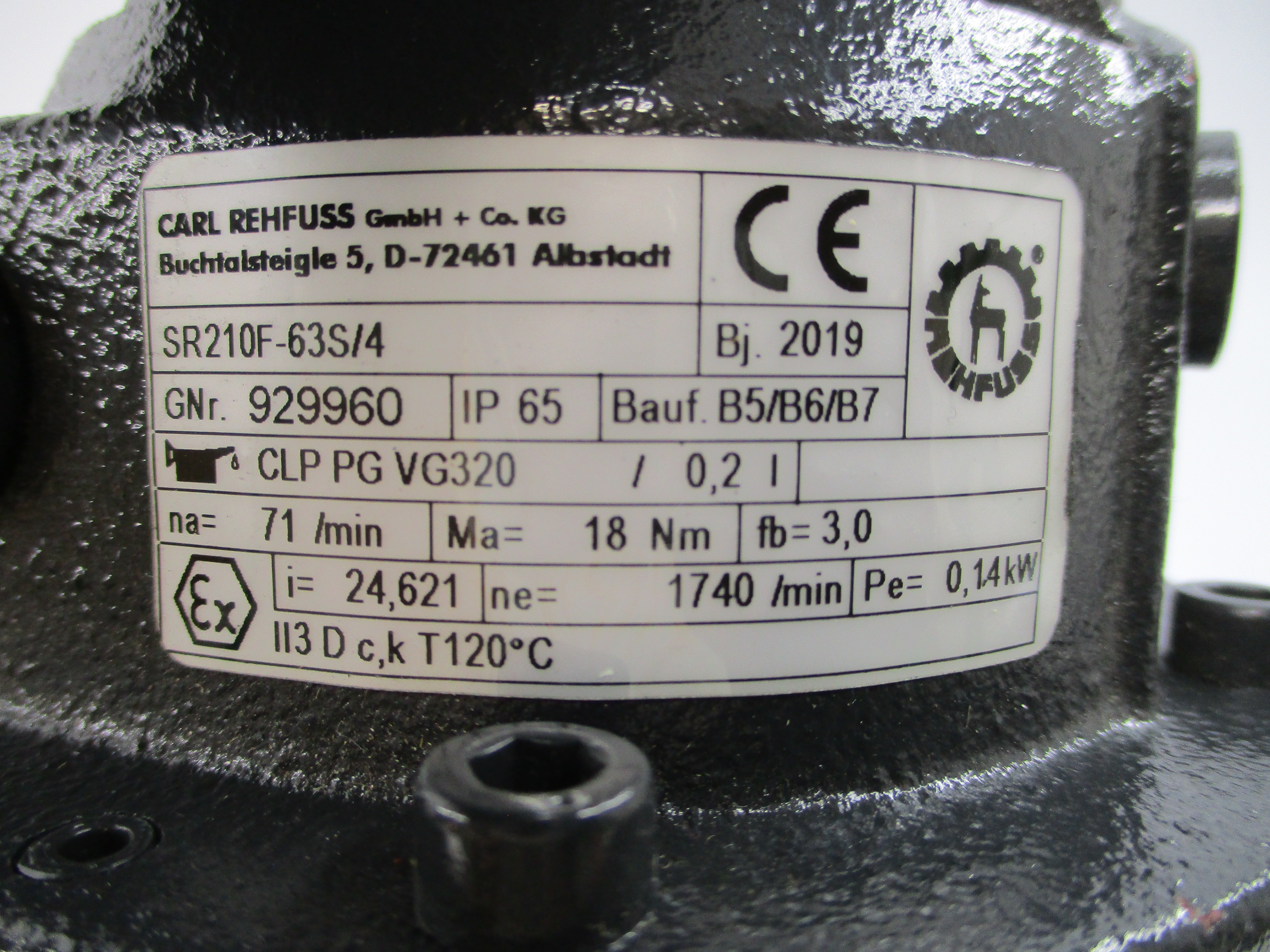 REHFUSS 63S/4-II3D-22 SR210F-63S/4 330/575V 1.47/0.85A NSNP