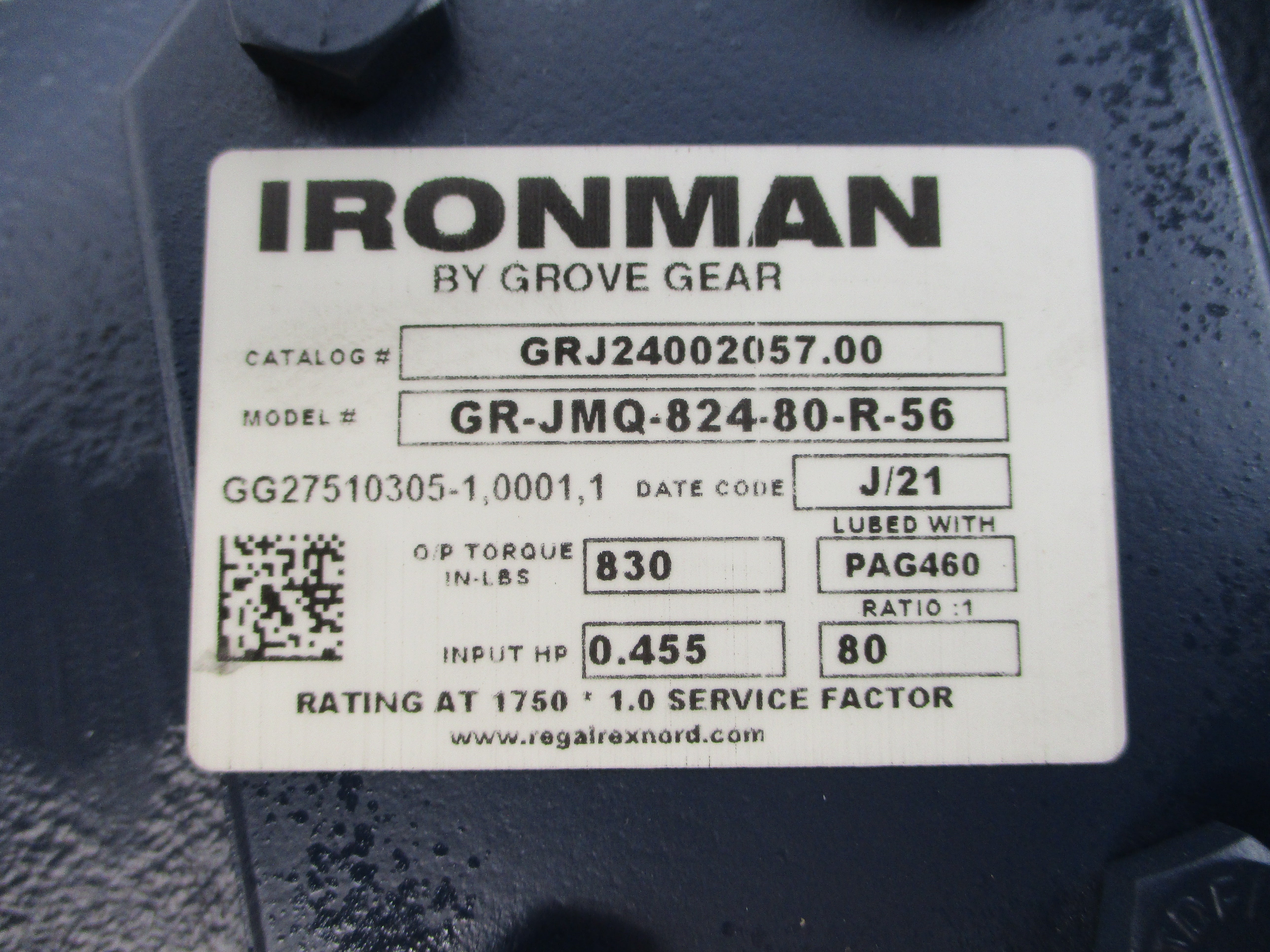 GROVE GEAR GRJ24002057.00 GR-JMQ-824-80-R-56 NSNP