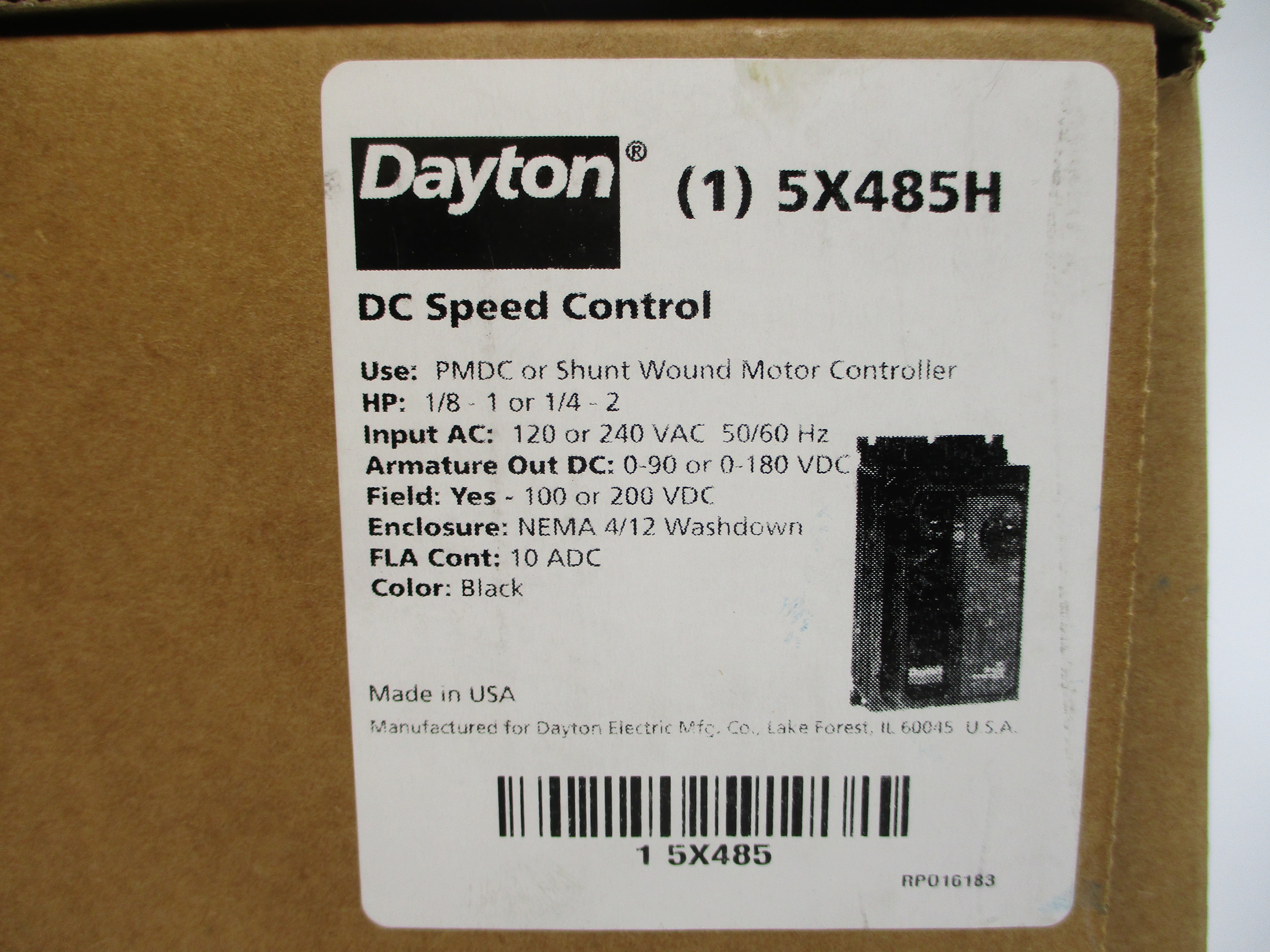 DAYTON 5X485H 120/240VAC 10A NSMP