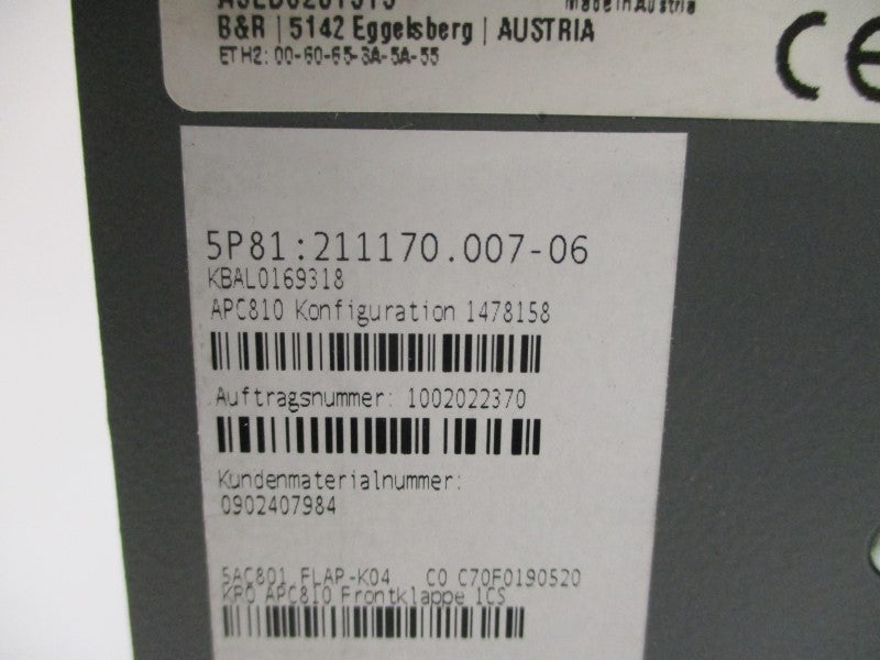 B&R AUTOMATION 5P81:211170.007-06 NSMP