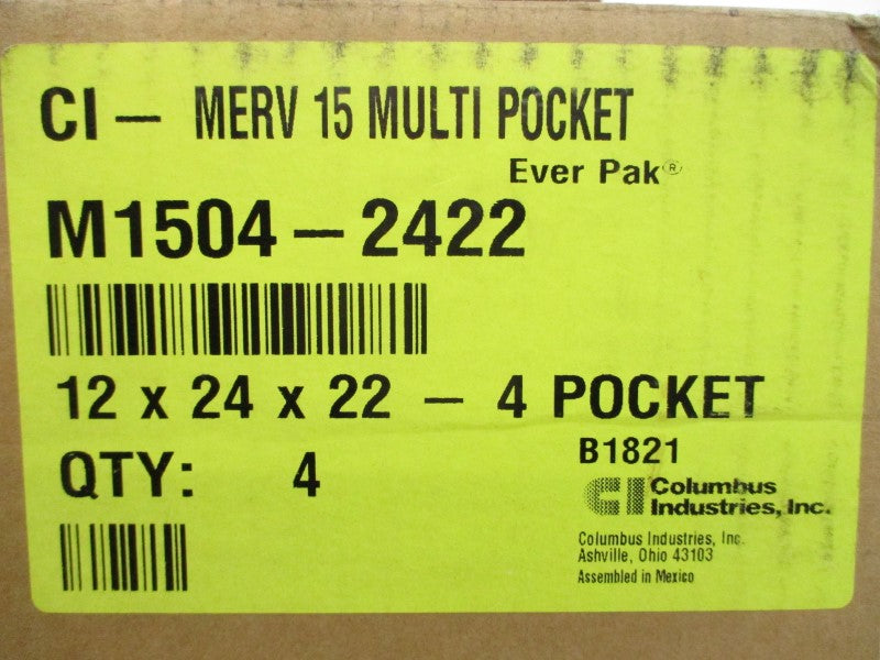 COLUMBUS INDUSTRIES M1504-2422 12X24X22 (PKG OF 4) NSMP