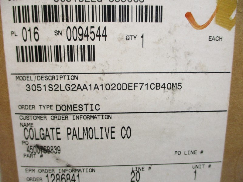ROSEMOUNT 3051S2LG2AA1A1020DEF71CB40M5 10.5-42.4VDC 9PSI NSMP
