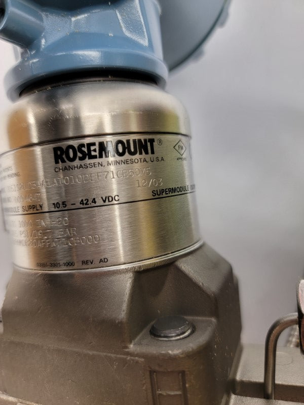 ROSEMOUNT 3051S2LD3AA1A1010DEF71CB60M5 10.5-42.4VDC 285PSI NSMP