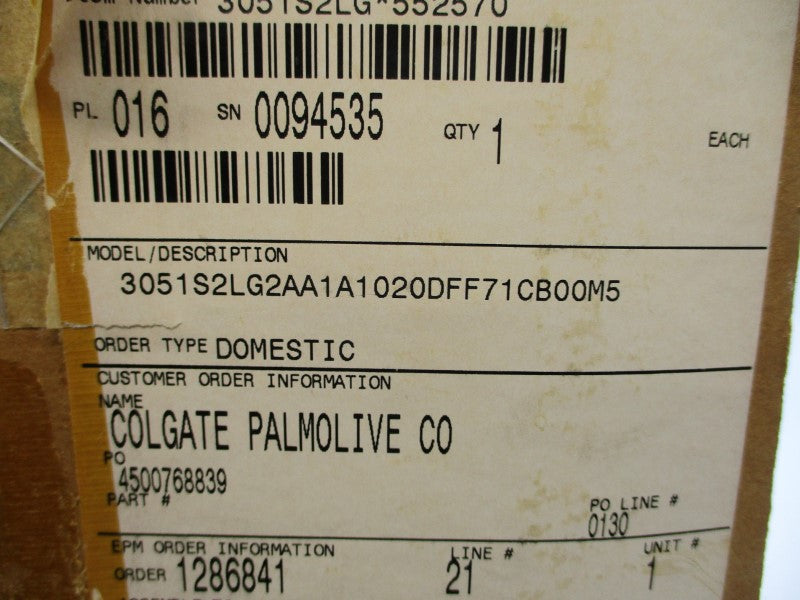 ROSEMOUNT 3051S2LG2AA1A1020DFF71CB00M5 10.5-42.4VDC 9PSI NSMP