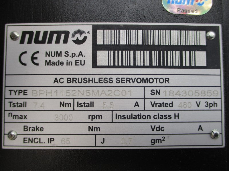 NUM BPH1152N5MA2C01 480VAC 5.5A NSMP