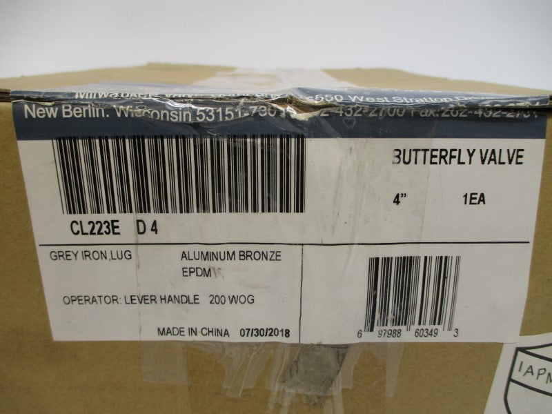 MILWAUKEE VALVE CL223ED4  4" NSMP