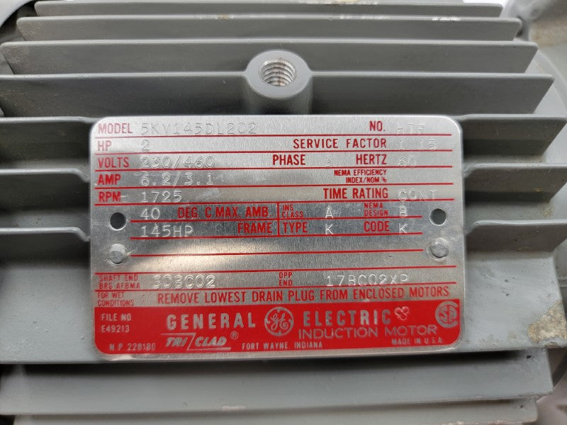 GENERAL ELECTRIC 5KV145DL202 230/460V 6.2/3.1A (AS PICTURED) NSNP