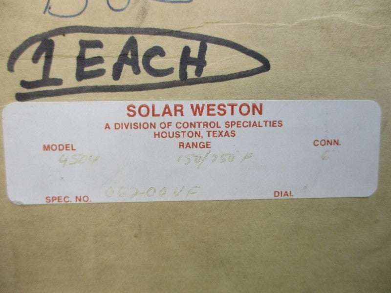 SOLAR WESTON 4504 06200VF 150/750'F 6" NSMP