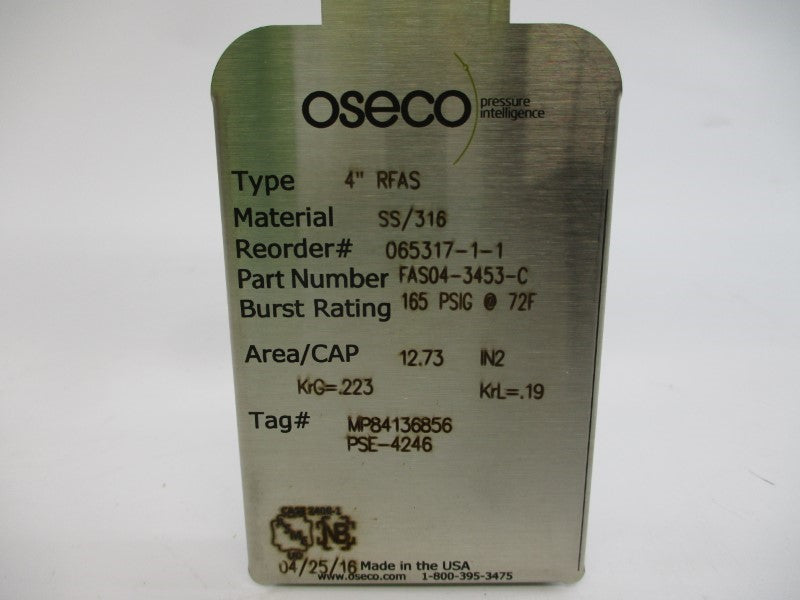 OSECO FAS04-3453-C 165PSI 4" NSMP