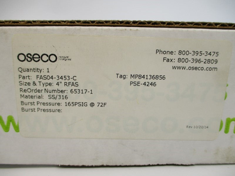 OSECO FAS04-3453-C 165PSI 4" NSMP