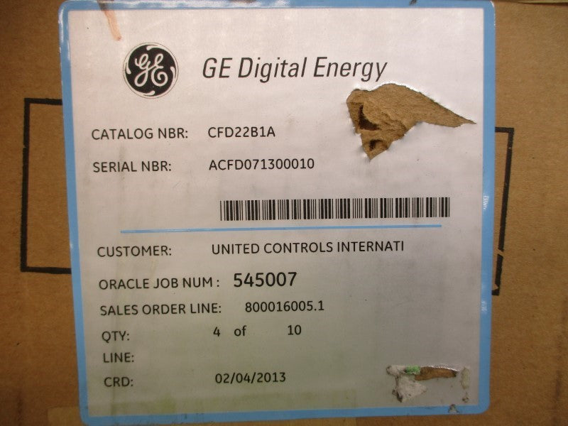 GENERAL ELECTRIC CFD22B1A 12CFD22B1A 5A NSMP