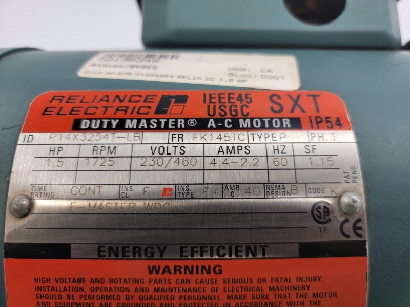 RELIANCE ELECTRIC P14X3254T-LB 230/460V 4.4-2.2A NSNP