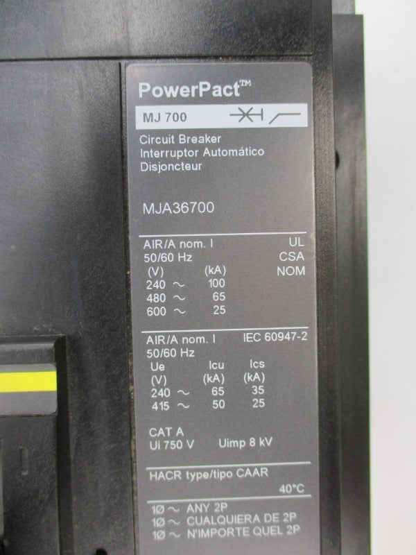 SQUARE D MJA36700  SER. 2 600V 700A NSNP