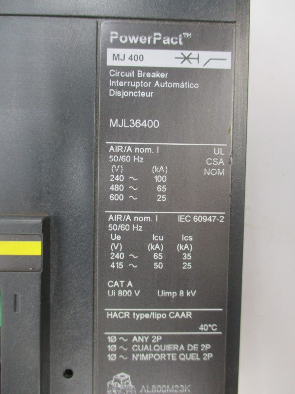 SQUARE D MJL36400 SER. 2 600V 400A NSNP