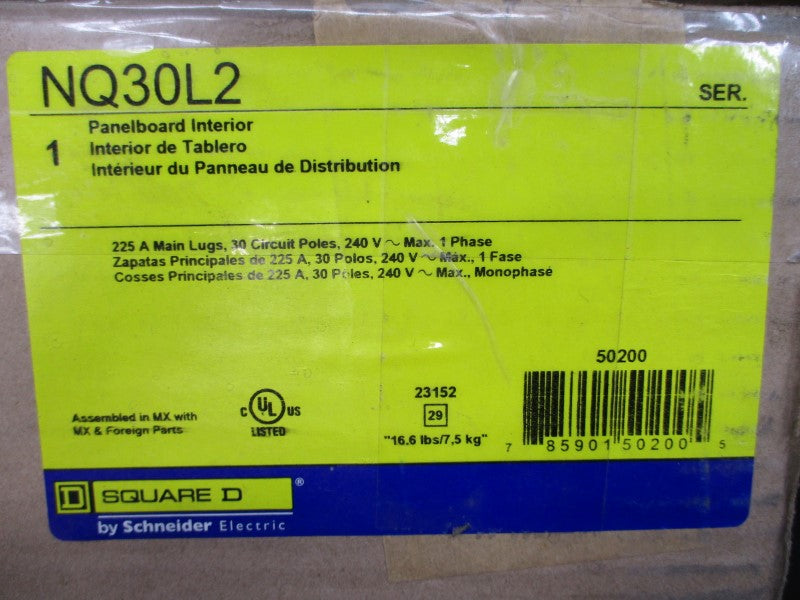 SQUARE D NQ30L2 SER. E2 480V 225A NSMP