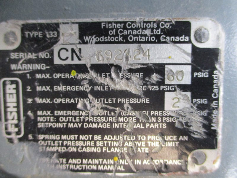 FISHER 133L 60PSI (AS PICTURED) NSNP