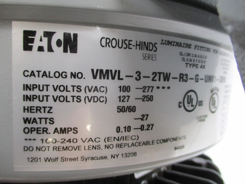EATON VMVL-3-2TW-R3-G-UNV1-S890 100-277VAC 0.10-0.27A NSMP