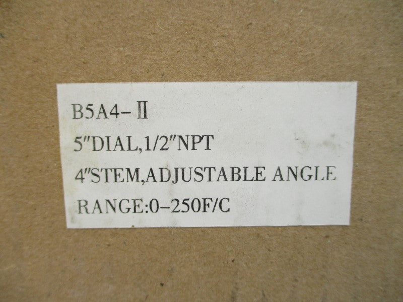 THERMOMETER B5A4-II 0-250'F 1/2" STEM4 NSMP