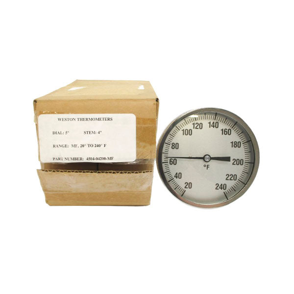 WESTON THERMOMETERS 4504-04200-MF 20-240'F 5" STEM4 NSMP