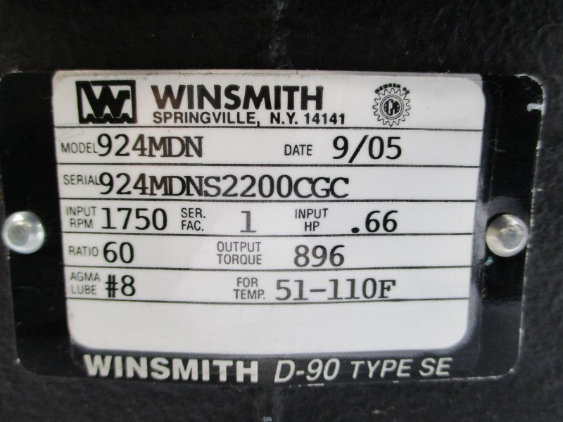 WINSMITH 924MDN-60:1 NSNP
