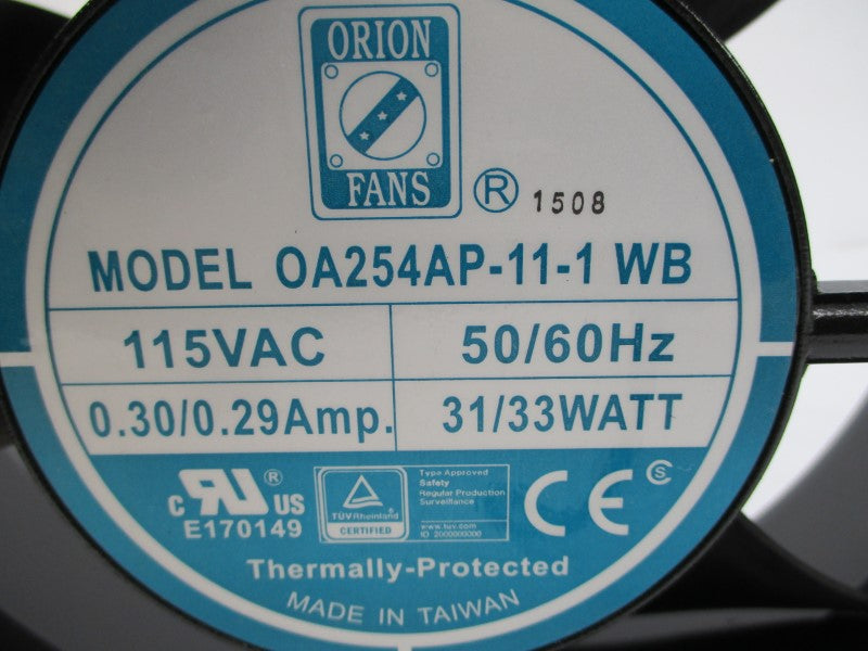 ORION FANS OA254AP-11-1WB 115VAC 0.30/0.29A NSNP