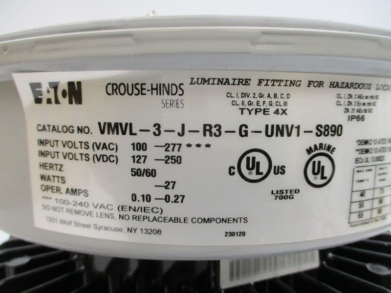 EATON VMVL-3-J-R3-G-UNV1-S890 100-277VAC 0.10-0.27A NSMP