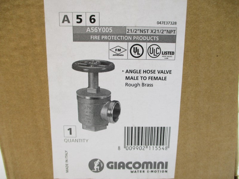 GIACOMINI A56Y005 A56 2-1/2"X2-1/2" NSMP