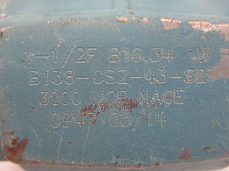 W-K-M DYNASEAL B138-CS2-43-S2 B16.34 1-1/2" NSNP