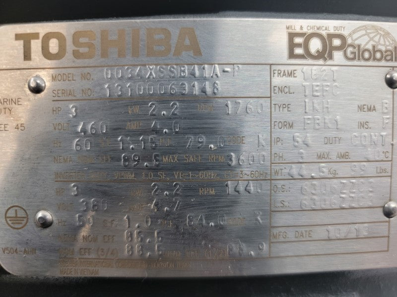 TOSHIBA 0034XSSB41A-P 460V 4.0A NSNP