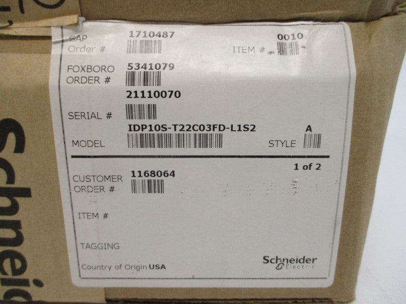 SCHNEIDER ELECTRIC IDP10S-T22C03FD-L1S2 12.5-42VDC 3626PSI NSMP